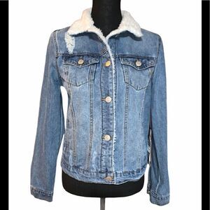 Ci Sono Juniors Distressed Denim Jacket